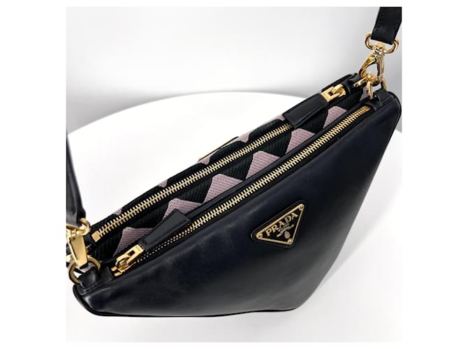Prada Mini bolso de hombro con doble cadena triangular Multicolor - vista 6