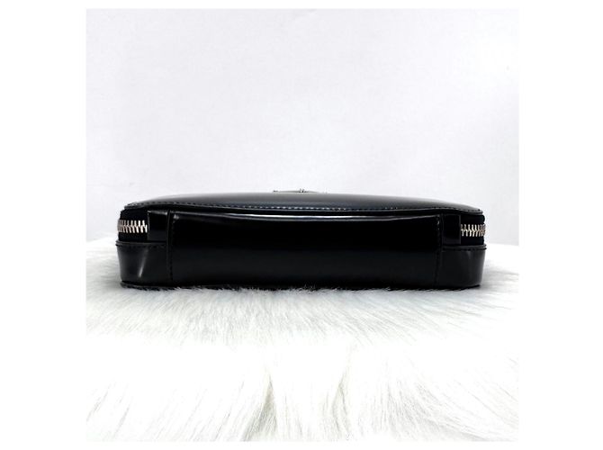 Prada Mini borsa a tracolla spazzolata nera Nero - vista 7