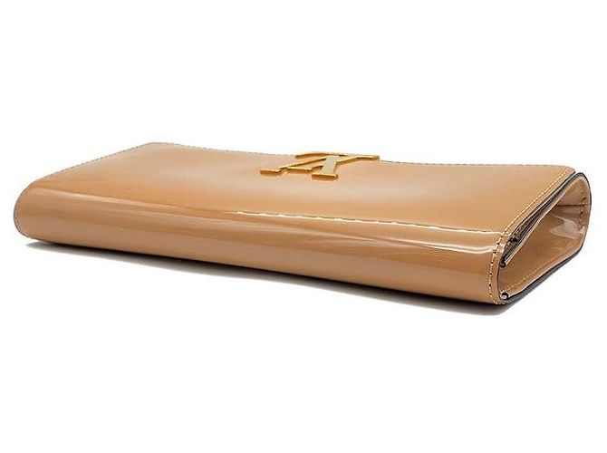 Louis Vuitton Clutch Vernis Louise East-West Arancione - vista 4