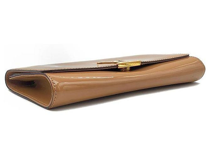 Louis Vuitton Clutch Vernis Louise East-West Arancione - vista 5