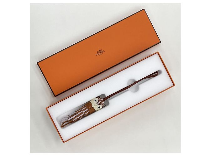 Hermès Portachiavi Chouette Owl Gold/Lilac Porpora - vista 2