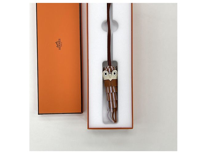 Hermès Portachiavi Chouette Owl Gold/Lilac Porpora - vista 3