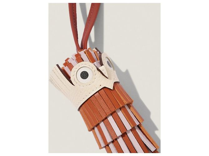 Hermès Portachiavi Chouette Owl Gold/Lilac Porpora - vista 8