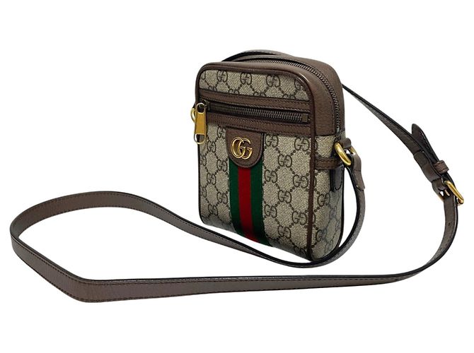 Gucci Borsa a Spalla e Borsa a Tracolla in Tela Ophidia GG Nero - vista 3