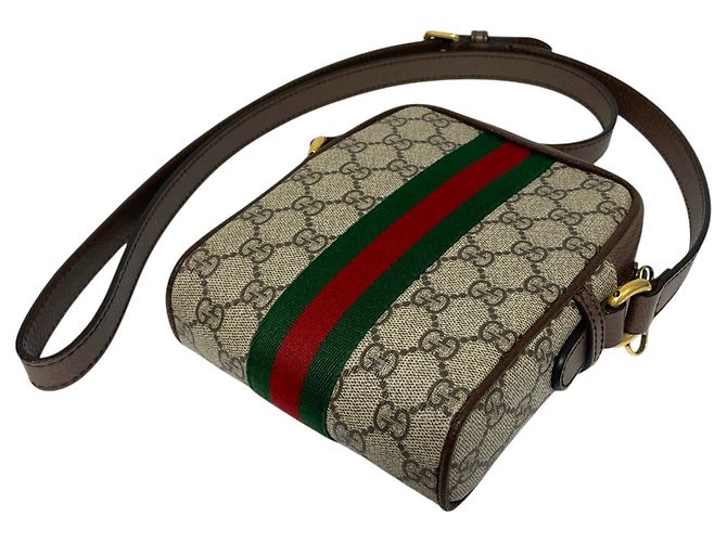 Gucci Borsa a Spalla e Borsa a Tracolla in Tela Ophidia GG Nero - vista 6