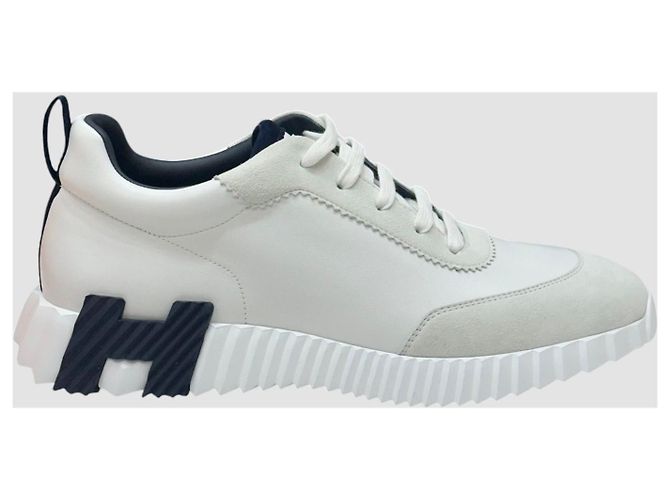 Hermès Bouncing Sneakers White Leather Black - view 2