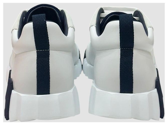 Hermès Bouncing Sneakers White Leather Black - view 7