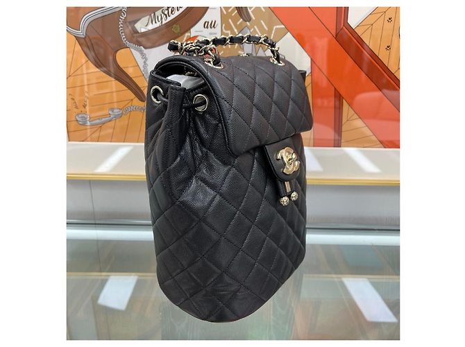 Chanel Zaino Urban Spirit Nero Oro - vista 4