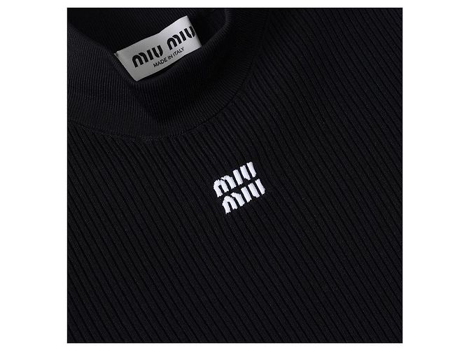 Miu Miu Punto para mujer Negro - vista 8