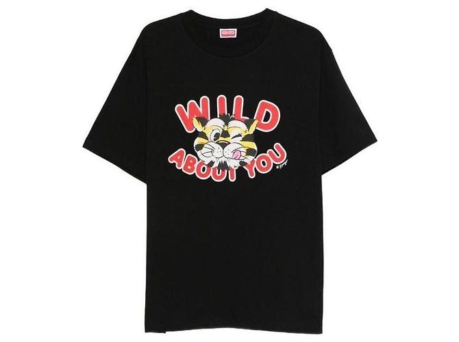 Kenzo Camiseta de algodón Wild Tiger Negro - vista 4