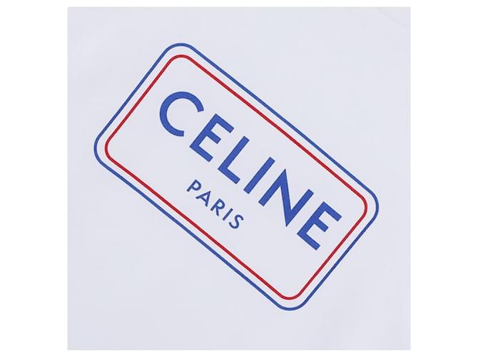 Céline Camiseta holgada de algodón Blanco - vista 8