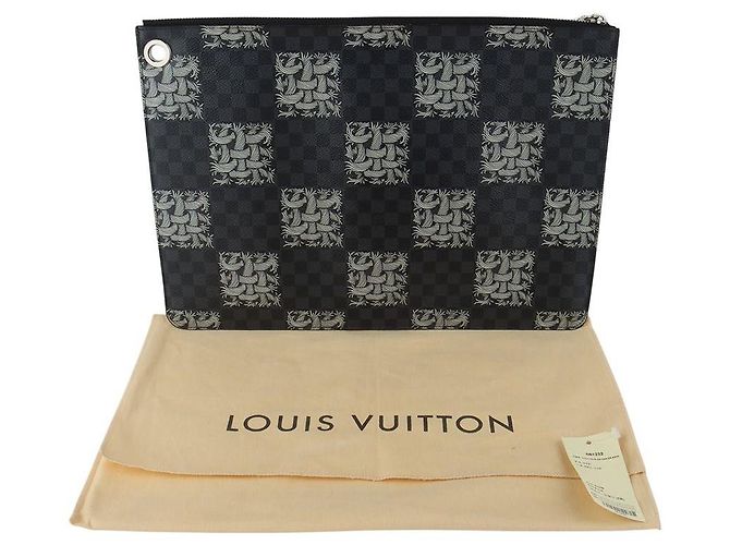Louis Vuitton Clutch Christopher Nemez Damier Graphite Nero - vista 6
