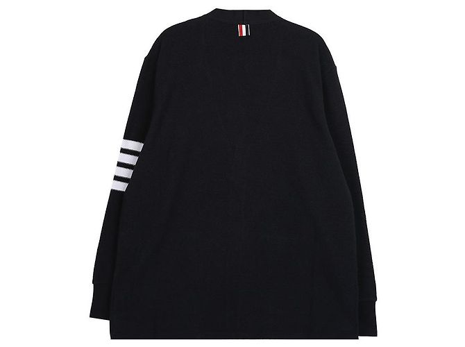 Thom Browne Texturierter Piqué-Cardigan Blau - Ansicht 4