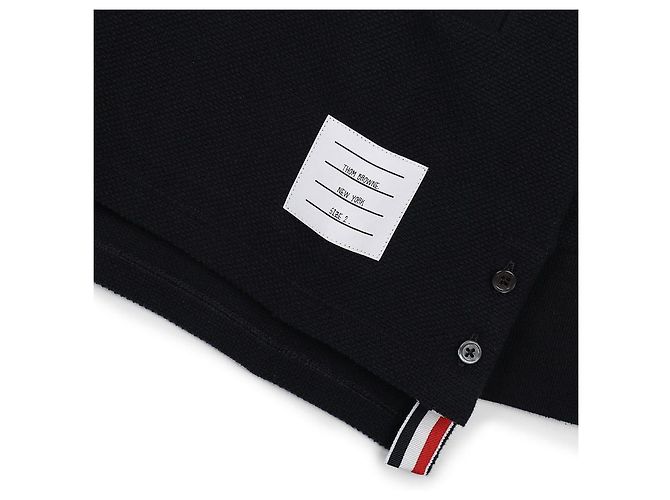 Thom Browne Texturierter Piqué-Cardigan Blau - Ansicht 7