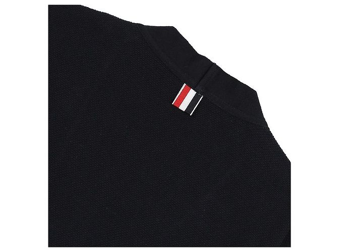 Thom Browne Texturierter Piqué-Cardigan Blau - Ansicht 9