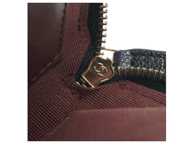 Chanel Portafoglio per carte in pelle caviar con monedero con zip, set completo per regali - vista 9
