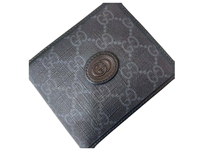 Gucci Portafoglio da Uomo Interlocking Nero - vista 3