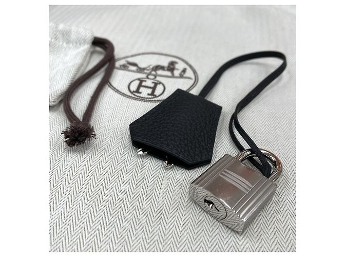 Hermès Kelly Hackado GM Black Silver Hardware Multicolore - vista 11
