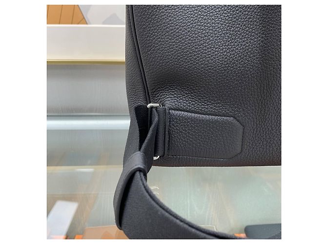 Hermès Kelly Hackado GM Black Silver Hardware Multicolore - vista 8