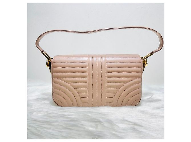 Prada Borsa Tote Trapuntata Diagram Borsa a Spalla Rosa - vista 4