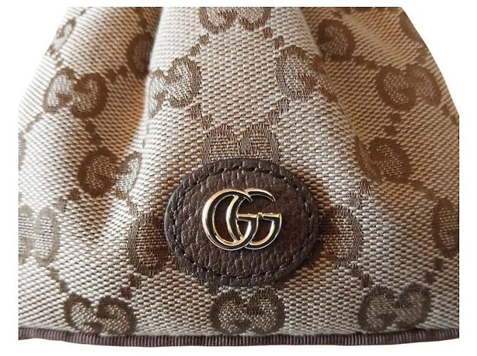 Gucci Mini borsa a coulisse Minuet GG Canvas Nano Portachiavi Beige Marrone - vista 4