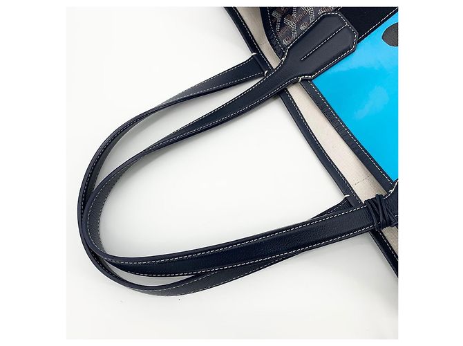 Goyard Borsa Tote e Borsa a Spalla Canvas Billet MM e Charm Blu - vista 7