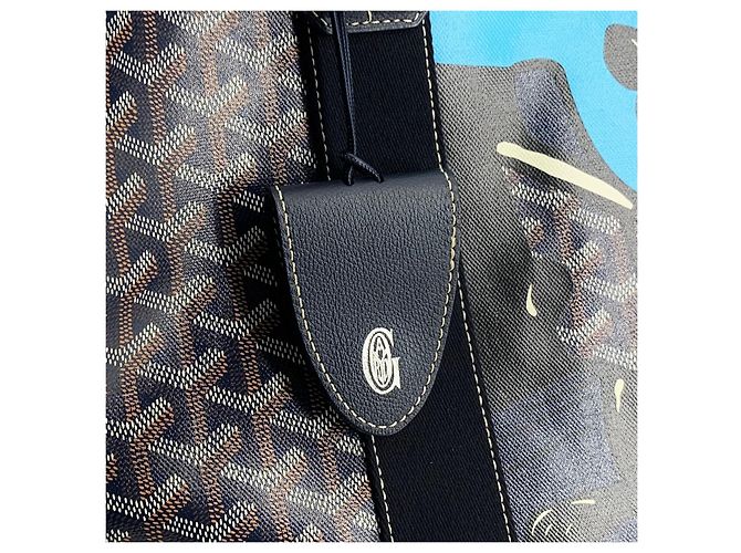 Goyard Borsa Tote e Borsa a Spalla Canvas Billet MM e Charm Blu - vista 8