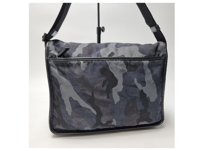 Prada Borsa Messenger in Nylon Crossbody (Premium Unisex, Camo) Multicolore - vista 10