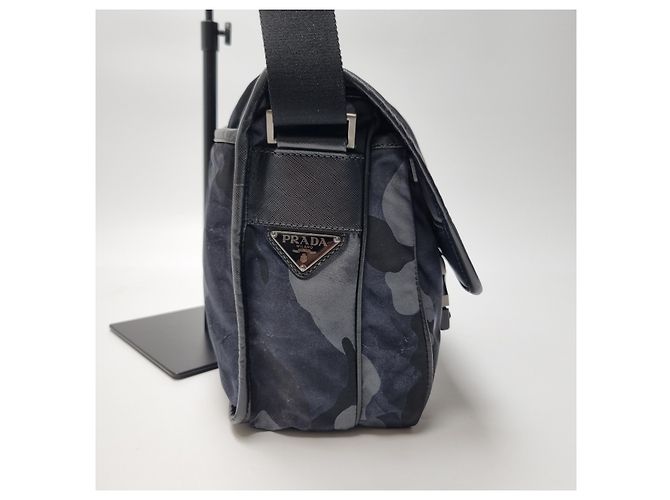 Prada Borsa Messenger in Nylon Crossbody (Premium Unisex, Camo) Multicolore - vista 7