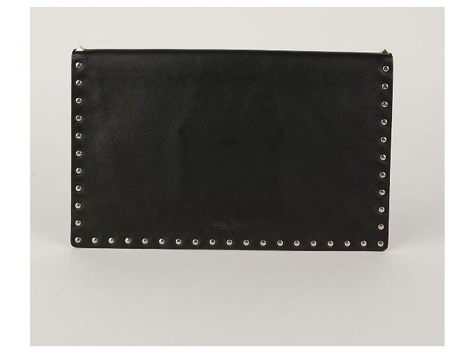Valentino Clutch a bustina in pelle nera Nero - vista 2