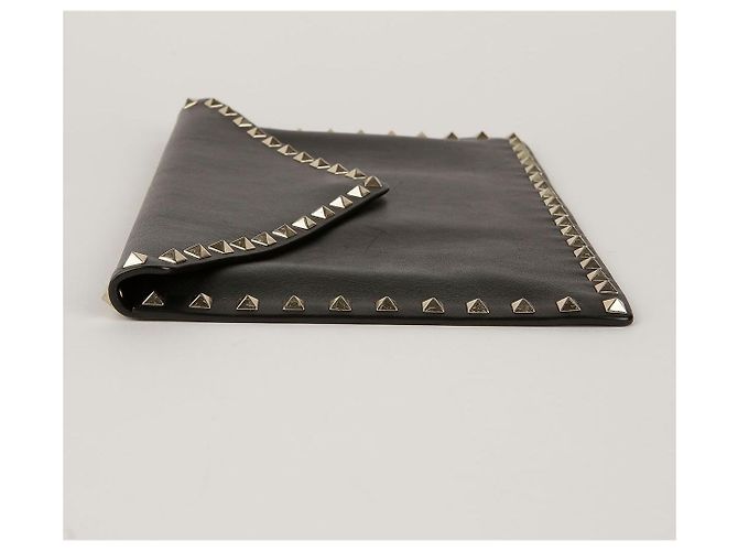 Valentino Clutch a bustina in pelle nera Nero - vista 4