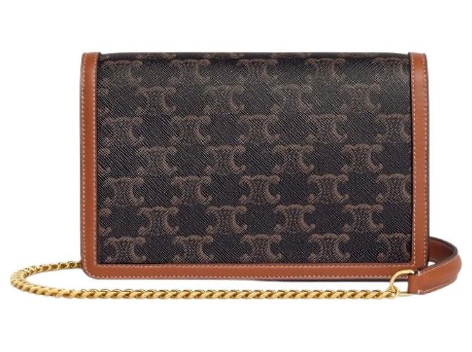 Céline Wallet on Chain Crossbody Bag Triomphe Tan Braun - Ansicht 3