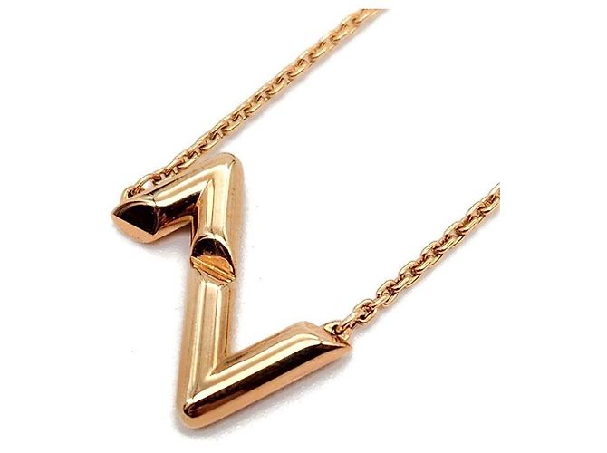 Louis Vuitton Colar LV Bolt Upside Down em ouro Preto - vista 5