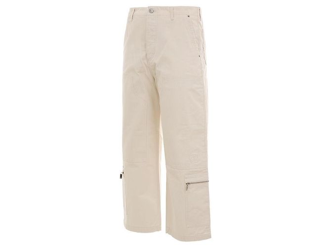 Dior Pantaloni in cotone CD Icon Carpenter Bianco - vista 3