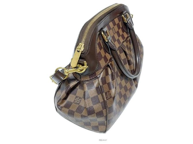 Louis Vuitton Borsa Tote Damier Trevi PM Marrone - vista 3