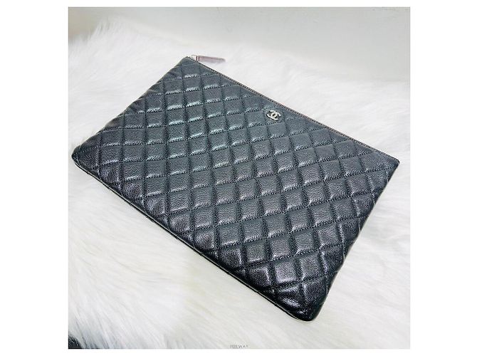Chanel Borsa Clutch Classic Caviar No. Nero - vista 5