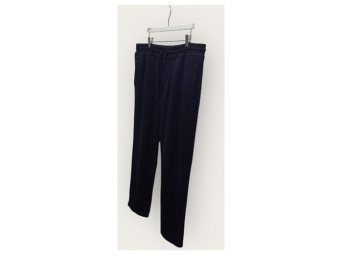 Brunello Cucinelli Pantaloni da training in cashmere blu navy - vista 2