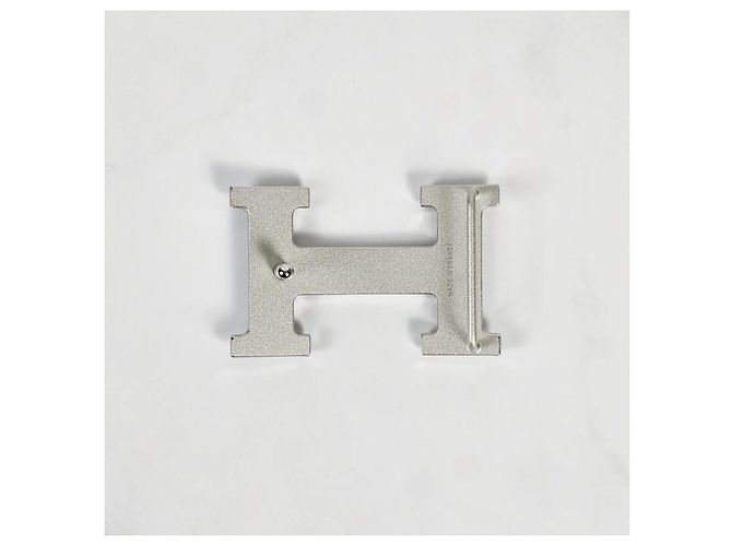 Hermès Buckle Reversible Double-Sided Black Safari Silver Matte Men's Leather Belt - view 9