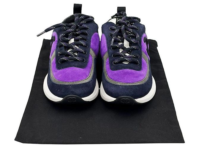 Chanel Sneakers in scamosciato viola da donna Porpora - vista 3