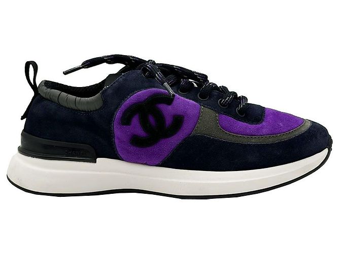 Chanel Sneakers in scamosciato viola da donna Porpora - vista 7