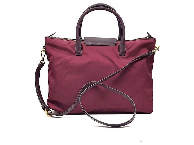 Prada Borsa Tote e Borsa a Spalla Tesuto Saffiano Rosso - vista 3