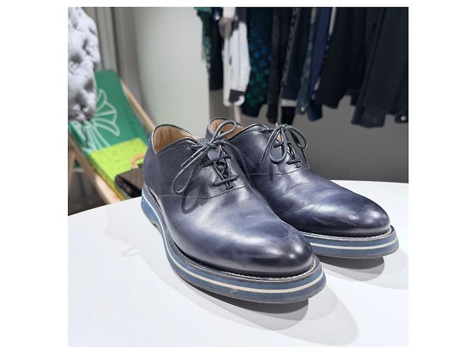 Berluti Mocassini eleganti in pelle Blu - vista 3