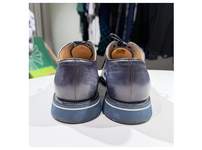 Berluti Mocassini eleganti in pelle Blu - vista 4