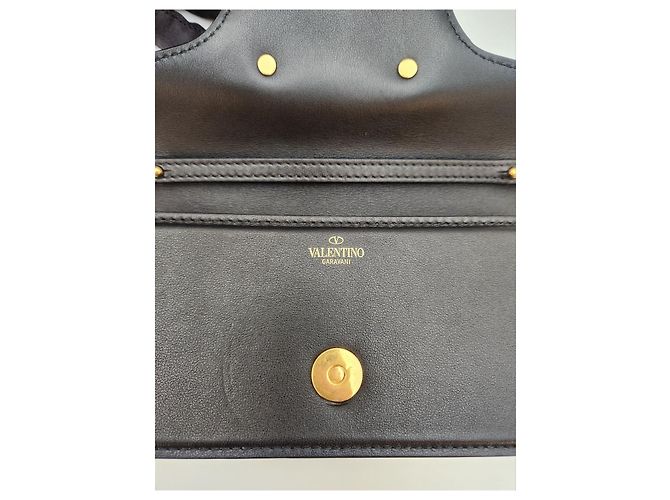 Valentino Borsa Tote e Borsa a Spalla Logo Small Nera Nero - vista 11