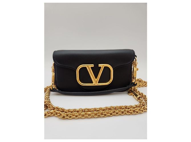 Valentino Borsa Tote e Borsa a Spalla Logo Small Nera Nero - vista 5