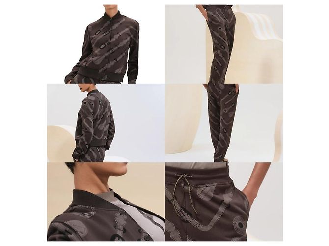 Hermès Set con giacca varsity Coaching Remix e pantaloni da jogging da donna Nero - vista 4