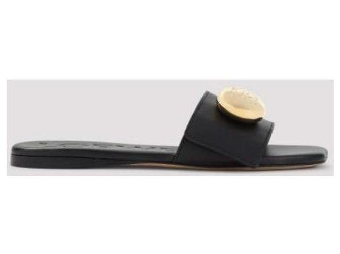 Loewe Sandali Pebble in pelle di vitello morbida Nero - vista 4