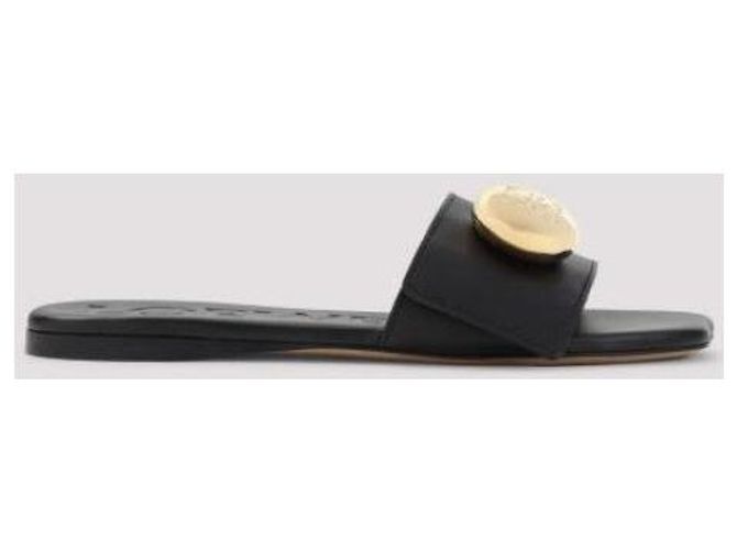 Loewe Sandali Pebble in pelle di vitello morbida Nero - vista 6
