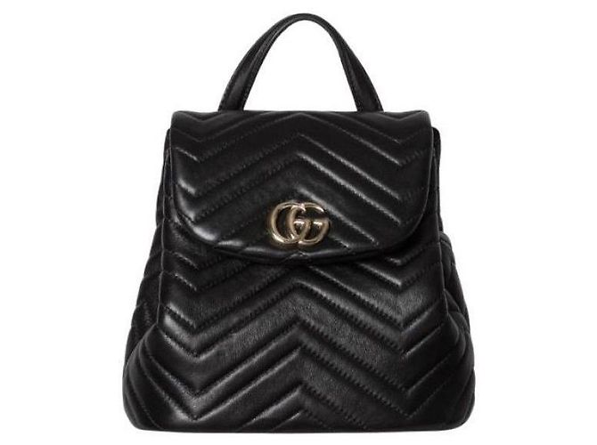 Gucci GG Marmont Mini-Rucksack Schwarz - Ansicht 4