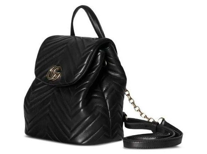 Gucci GG Marmont Mini-Rucksack Schwarz - Ansicht 6